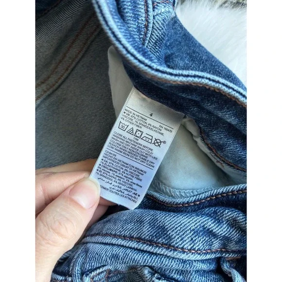 Old Navy Rockstar Super Skinny High Rise Distressed Button Fly Jeans Women Sz 4 - Picture 4 of 6